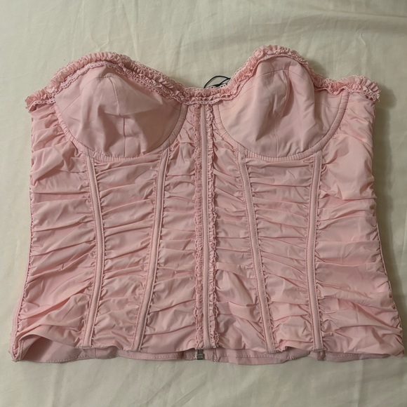 Don't Judge Me Strapless Bustier Baby Pink - Picture 1 of 5